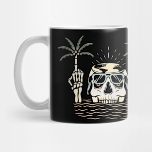 World and skull Mug